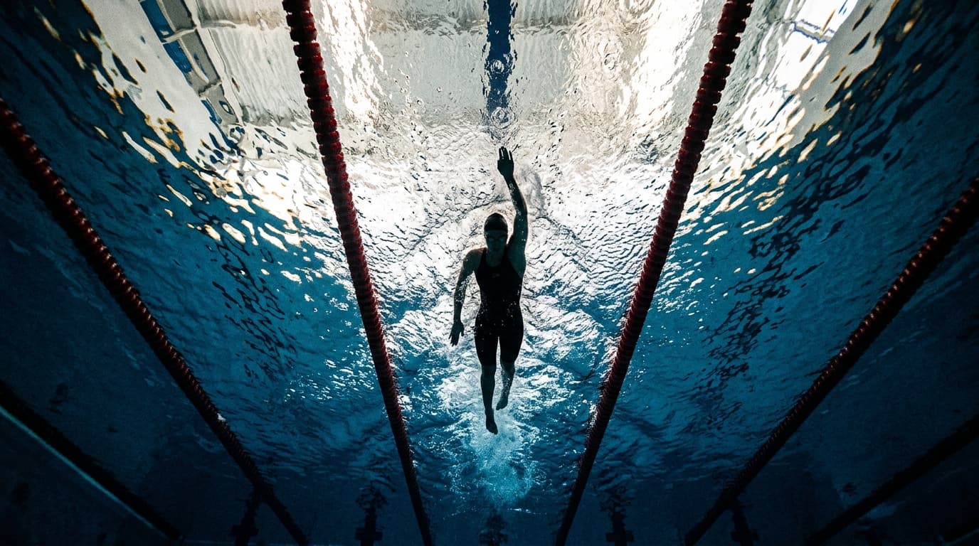 Elite swimmer underwater
